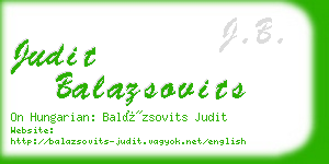 judit balazsovits business card